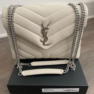 Beautiful Saint Laurent Loulou small chain bag in quilted Y leather